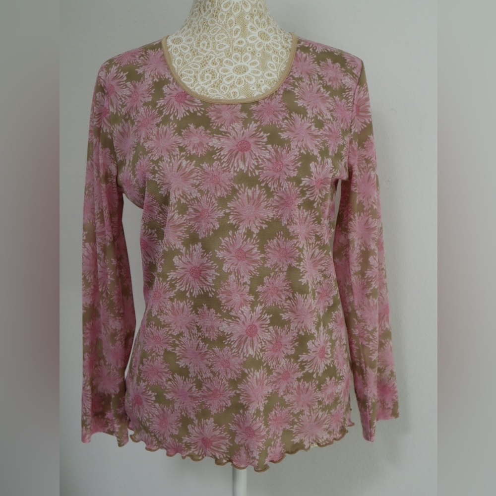 Vintage Liz Claiborne Floral Long Sleeve Top